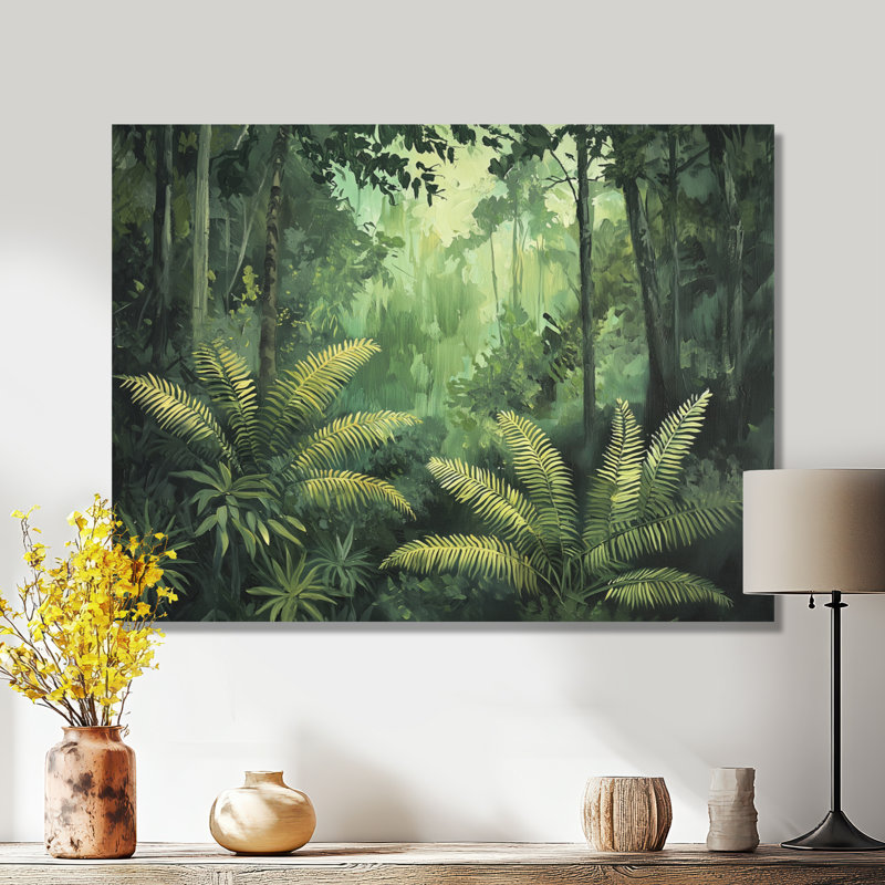 «Jungle Forest In Tropic II», impression sur toile, paysages, H 24 po x l 32 po