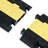 Cable Protector Ramp, 22,000 lbs/Axle Load Capacity, TPU Material, 3 Pack, 2 Channel Heavy Duty Cord Cover, Black, 1.2 x 1.1 in Channel with Flip-Open Top Cover