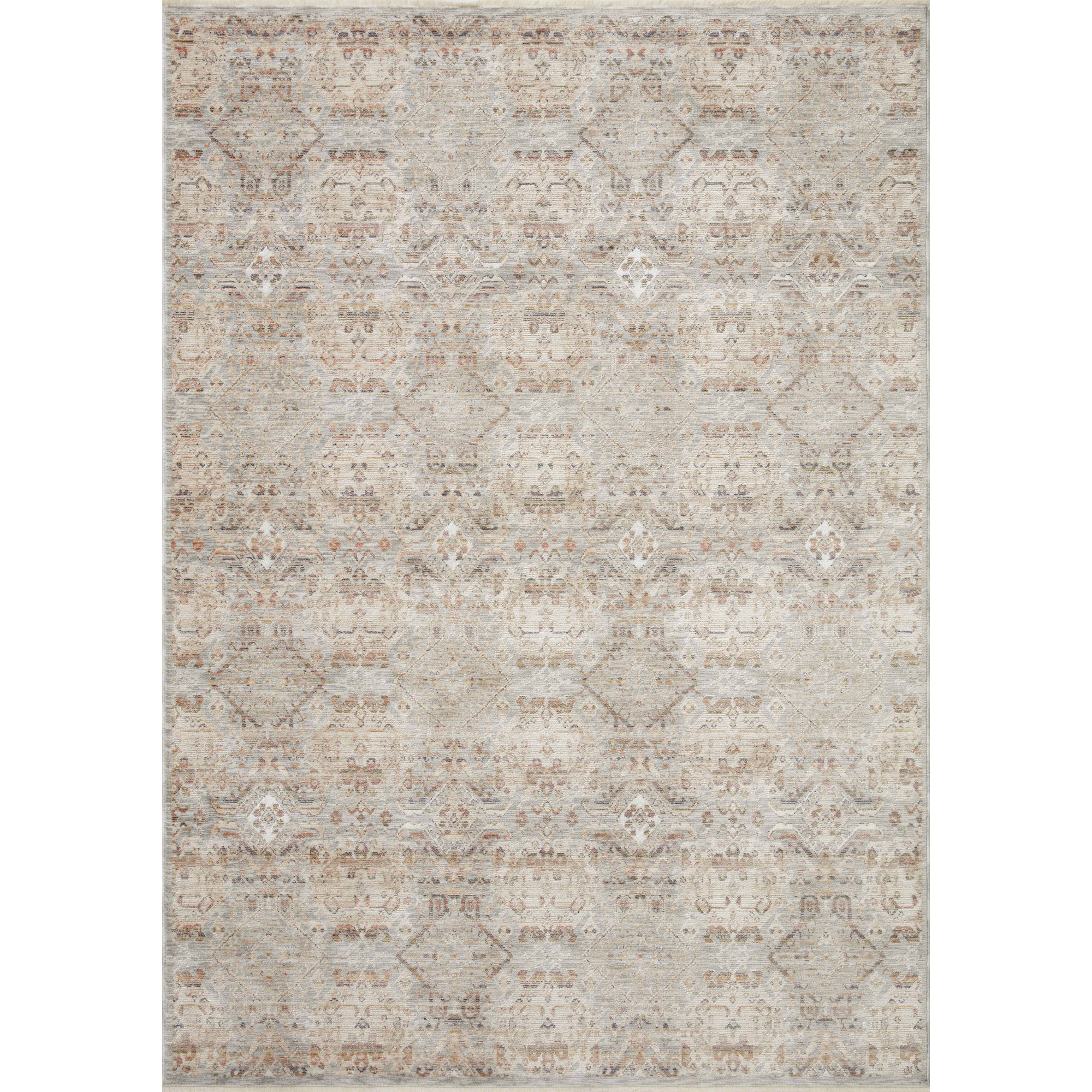 Amber Lewis x Loloi Zuma Silver / Multi Area Rug, Rectangle 2'3" x 3'10"