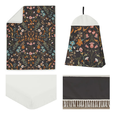Ensemble de literie 4 pièces pour lit de bébé Boho Floral Wildflower par Sweet Jojo Designs
