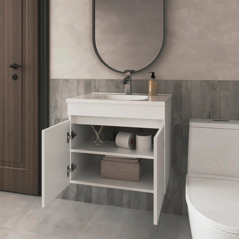 White Vanity With 2 Doors, White