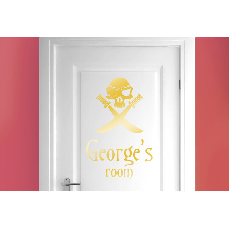 Nautical & Beach Wall Decal, Shiny Gold