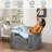 Giant Grey Bean Bag Chair Upholstered Floor Sofa With Pillows And Armrests Large Bean Bag Sofa Plush Chair Bean Bag Couch-528708557