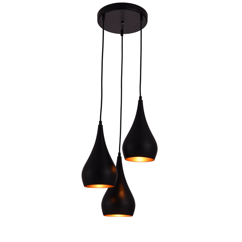 Franconia 3 - Light Cluster Pendant, Black