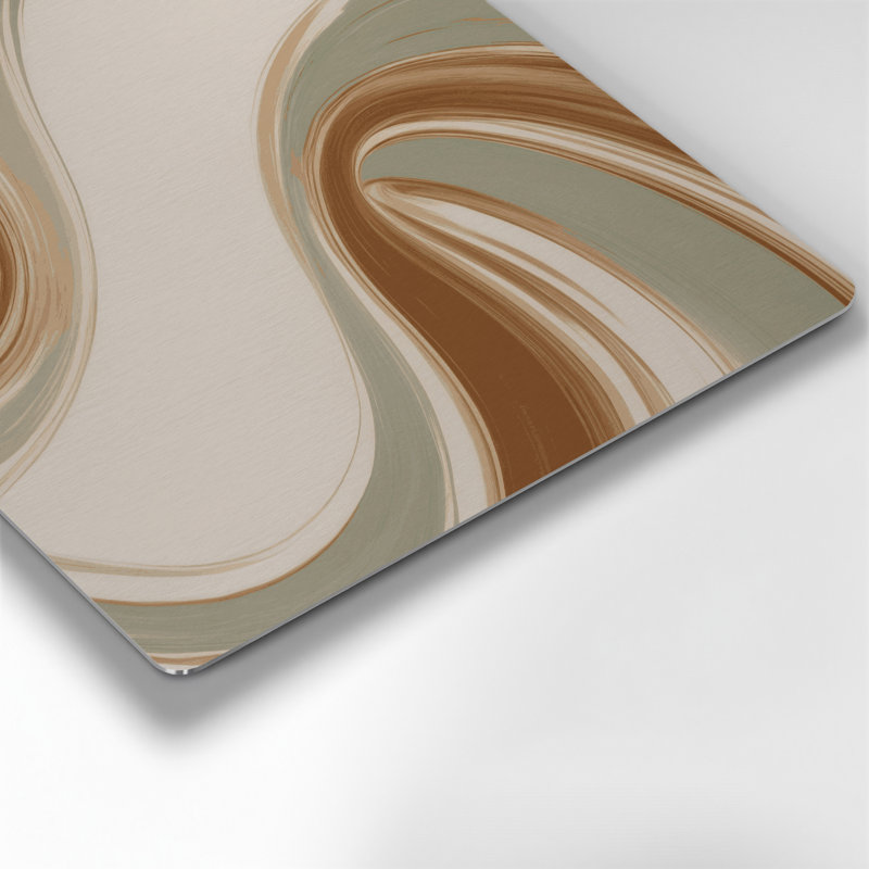 Minimalisme 62, art mural en métal beige, H 16 po x l 16 po