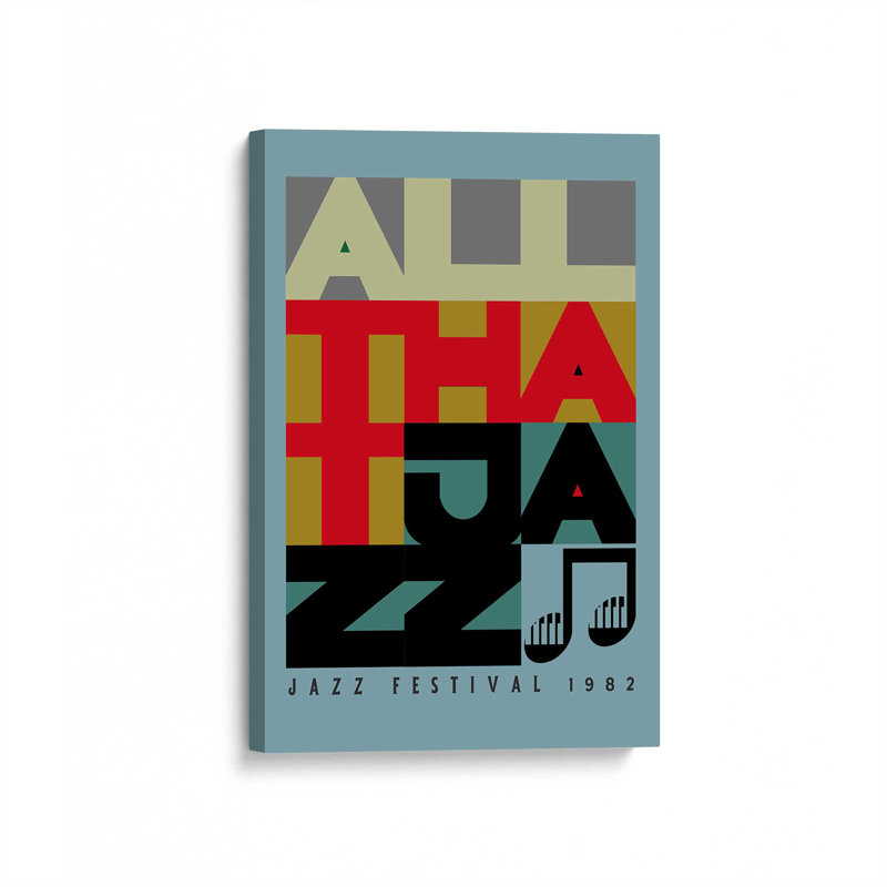 Affiche Jazz Jazz sur toile tendue, H 18 po x l 12 po