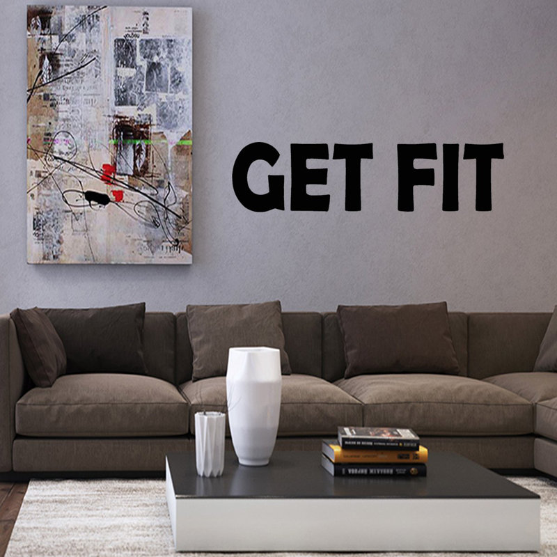 Adhésif décoratif santé et forme physique Duddleston Get Fit, H 11 po x l 40 po x P 0,01 po