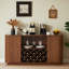 Buffets modernes avec rangement réglable, conception en bois de noyer