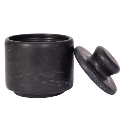 Artifacts Marble Salt Cellar with Lid