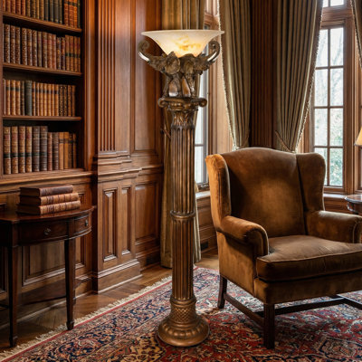 71'' Bronze Column Floor Lamp