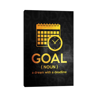 Set Goals by Adrian Baldovino - Wrapped Canvas Gallery-Wrapped Canvas Giclée