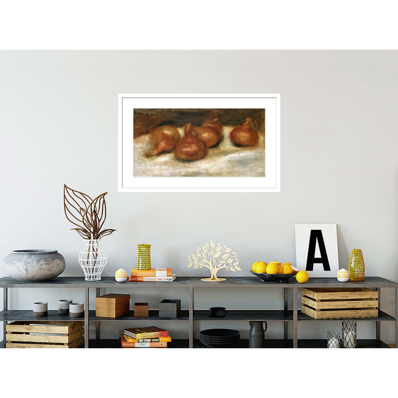 Nature morte avec des oignons par Pierre-Auguste Renoir, impression giclée encadrée, H 18,44 po x l 29,5 po