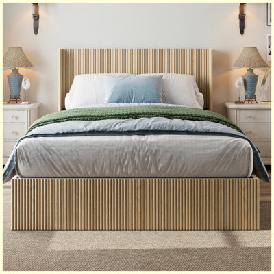 Platform Bed Queen Size Solid Wood Platform Bed Oak