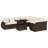 Vidaxl Garden Sofa Set Brown, Cream White