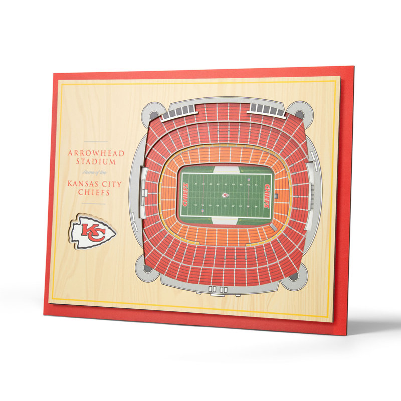 Art mural NFL 5 couches Stadiumview, Chiefs de Kansas City, Bleu sarcelle