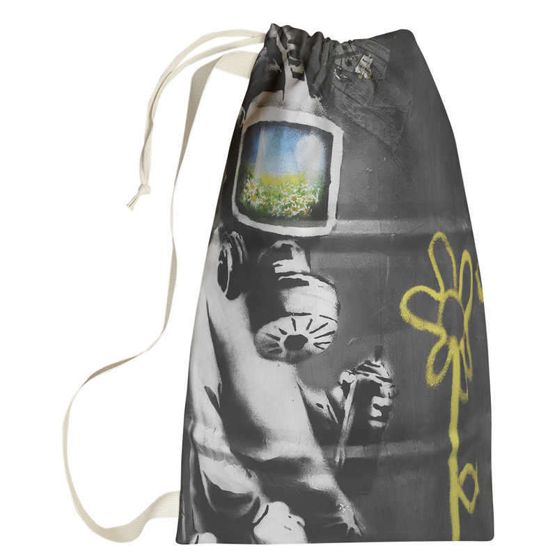Fabric Laundry Bag with Handles, Small (29" H x 18" W x 1" D)