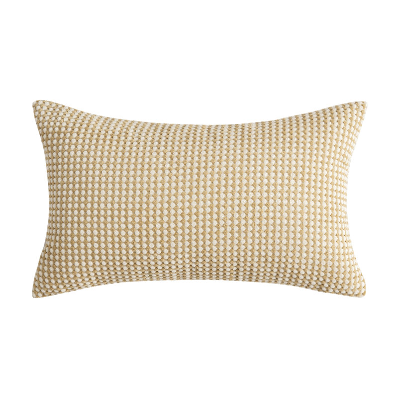 Coussin en velours côtelé deux tons, Crème, crème, 14"H x 20"W, Pillow Cover Only - No Insert