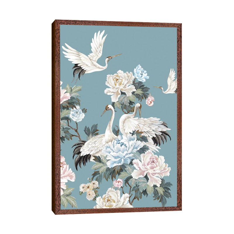 Celestial Garden II - Print on Canvas, 152.5 cm H x 101.5 cm W, Classic Brown Wood Framed