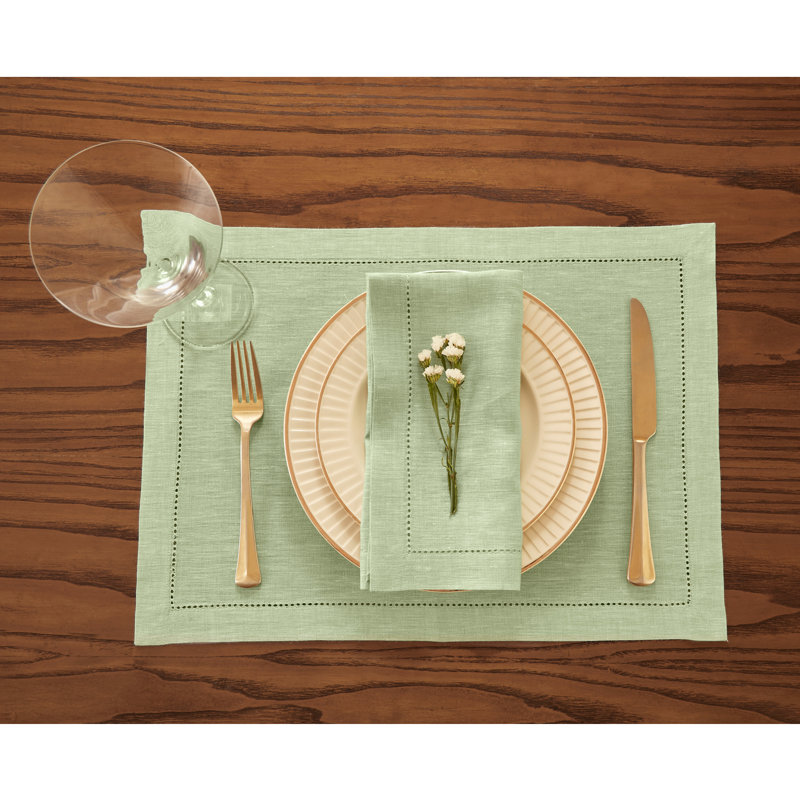 Milan - 100% Pure Linen Dinner Napkins, Pistachio