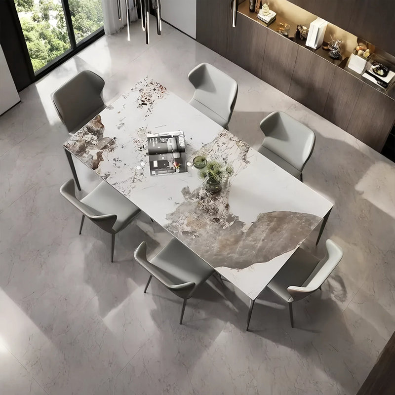 Ensemble de table et chaises de salle à manger exquis, H 29,52 po x L 62,99 po x l 35,43 po