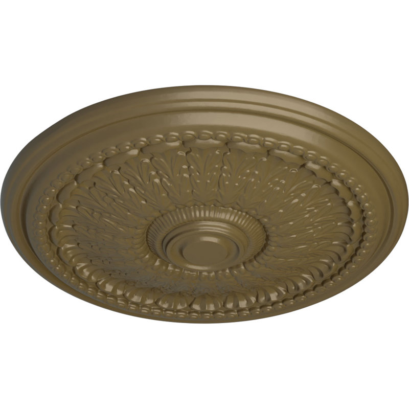 Médaillon de plafond Endurathane Brunswick, DE 27 po x P 2 1/2 po (convient aux auvents jusqu'à 4 1/2 po), finition de boue Mississippi peinte à la main