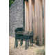 Selene Aluminum Stackable Dining Arm Chair with Teak Arm Rest