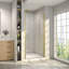 Porte de douche à pivot demi-cadre avec verre transparent de 34 à 36 po de largeur x 72 po de hauteur-129051649