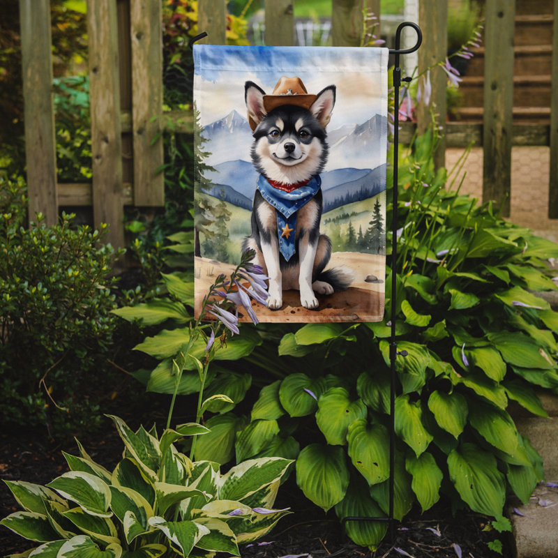 Drapeau Cowboy Welcome Garden, Klee Kai de l'Alaska