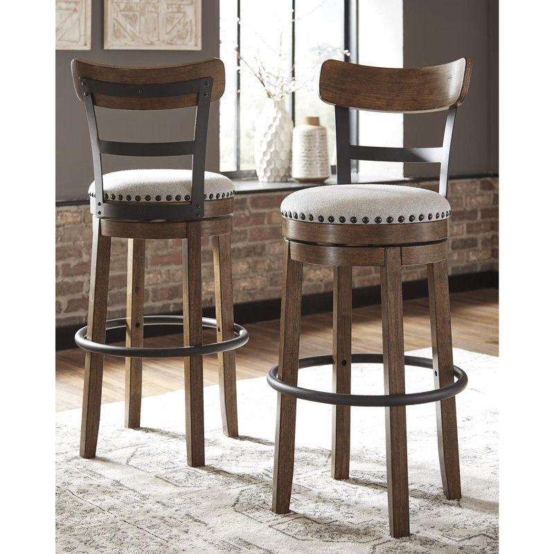 Upholstered Counter Stool, Brown, Bar Stool (30" Seat Height)