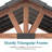 Heavy Duty Outdoor Gazebo with Double Metal Slope Roof, Drainage and Aluminum Frame, 2500 lbs Snow Load-111066283