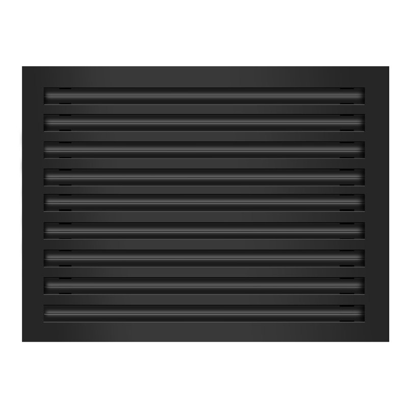 Buildmart - Couvercle d'évent moderne noir 24 x 18 - Diffuseur linéaire standard - Grille de registre