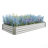 Raised Garden Bed Kit - Metal Raised Bed Garden 7.6X3.7X0.98Ft For Flower Planters, Vegetables Herb Silver-1208636033-1208636032