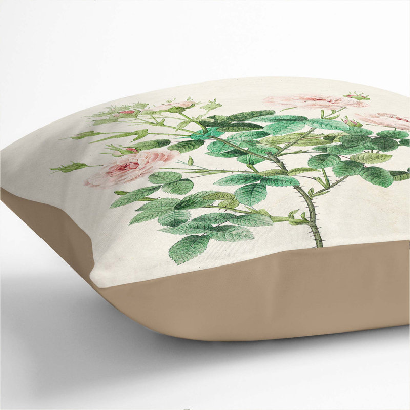 Square Throw Cushion, 55cm H x 55cm W x 20cm D, Stone