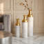 Grand vase de sol décoratif en métal émaillé, lot de 3
