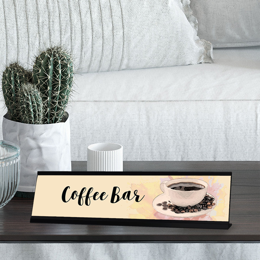 Coffee Bar Nameplate Signs ByLITA