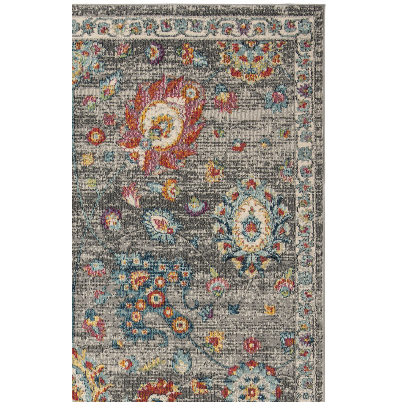 Doucet Performance Floral Rug, Runner 2' x 8'