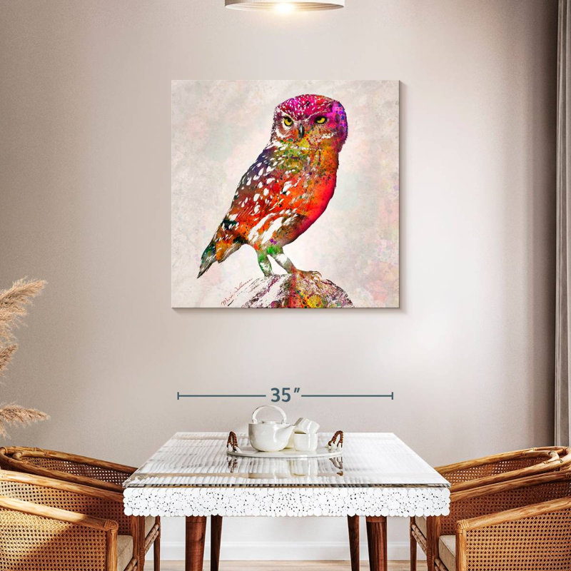 Crowle Colorful Owl, H 36 po x l 36 po
