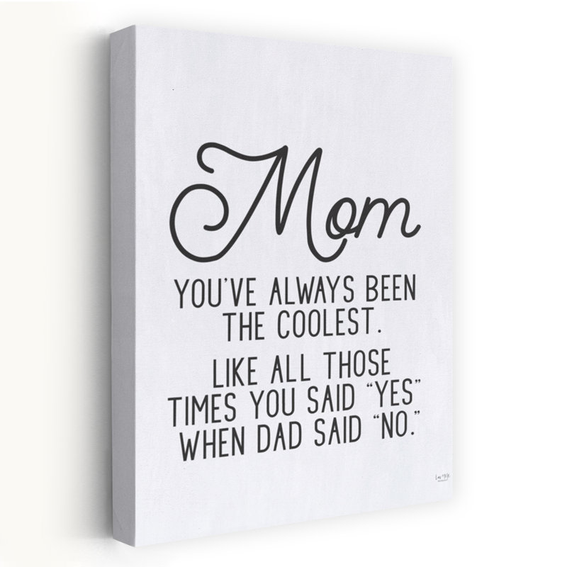 Coolest Mom Abstract Contemporary Wall Art Print, 24" H x 16" W