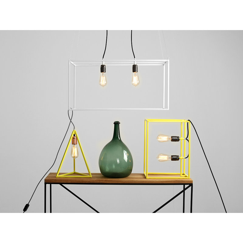 Alvaro 2 - Light White Square/Rectangle Pendant, White