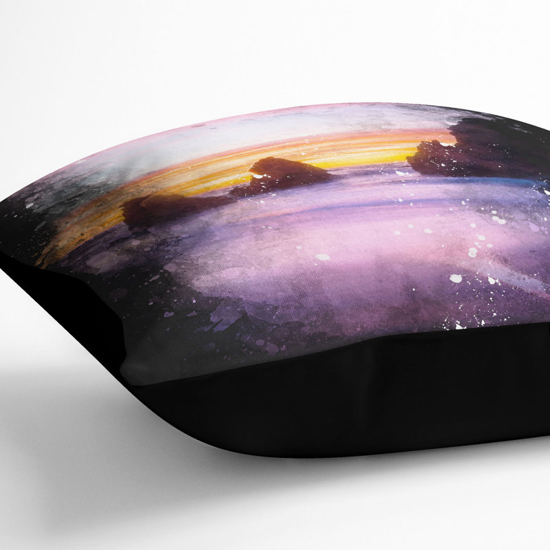 Square Throw Cushion, Black, 55cm H x 55cm W x 20cm D