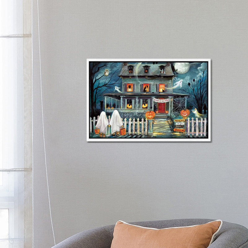 Enter If You Dare by Ruane Manning - Print on Canvas, 66.04 cm H x 45.72 cm W, White Framed