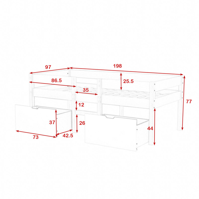 Avak Daybed, 90cm x 190cm