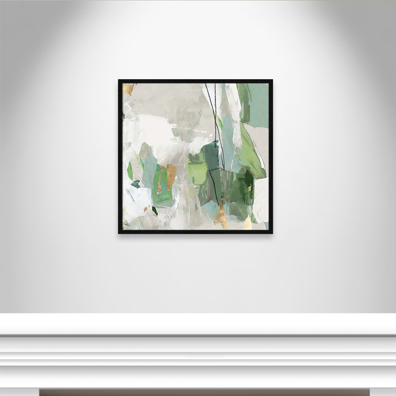 «Enchanted Emerald II» par Tom Reeves, H 27,5 po x l 27,5 po x P 0,75 po, Cadre noir mince