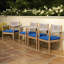 Ensemble de chaises de salle à manger en bois d'acacia de qualité supérieure - Ensemble de 4 cordes résistantes aux intempéries-1018356779