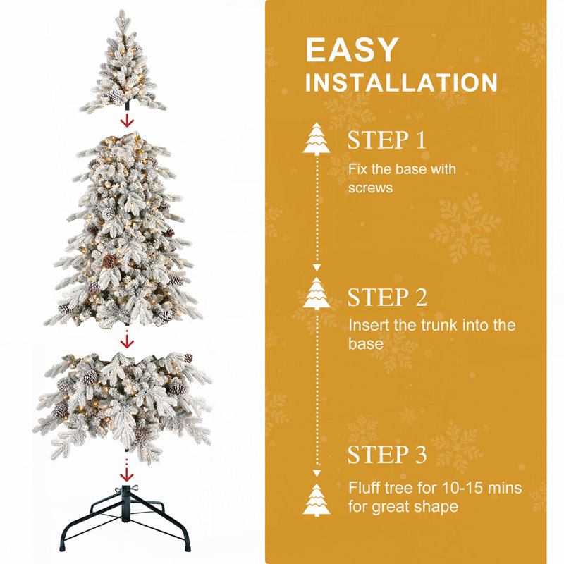 Arbre de Noël 6 pi avec lumières DEL, 6'