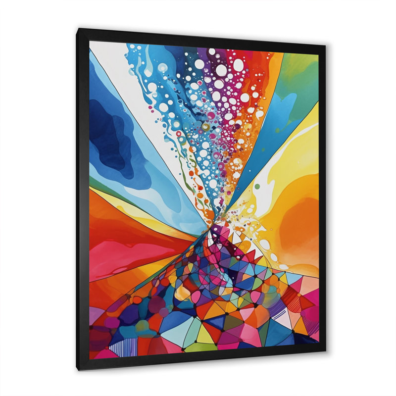 Décoration colorée abstraite colorée Tie Dye Insimped 2, Cadre photo noir, H 20 po x l 12 po