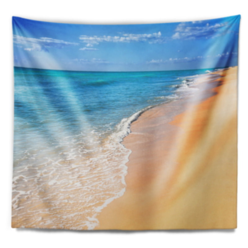 Tapisserie ciel et ciel bleu tropical mer, H 50 po x l 60 po