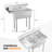 43" 2 Compartment Stainless Steel Sink With Left Side Drainboard