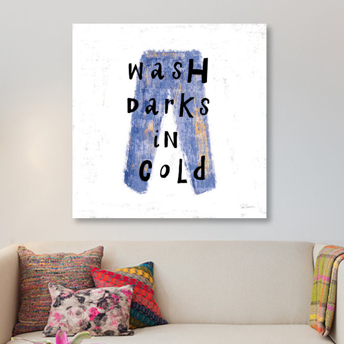 « blanchissage rules v », art textuel sur toile, H 12 po x l 12 po x P 0,75 po, Pas de tapis, Toile tendue