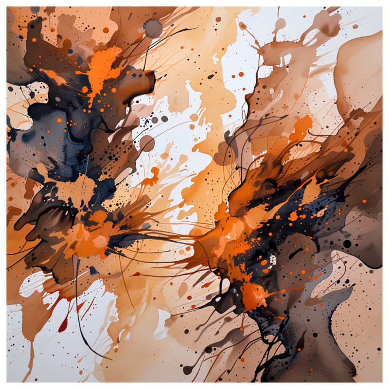 Édredon abstrait moderne Splatter, Lit simple